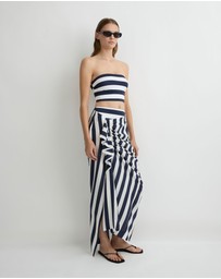 BONDI BORN - Orta Silk Draped Skirt