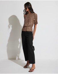 Decjuba - Danika Sequin Off Shoulder Top