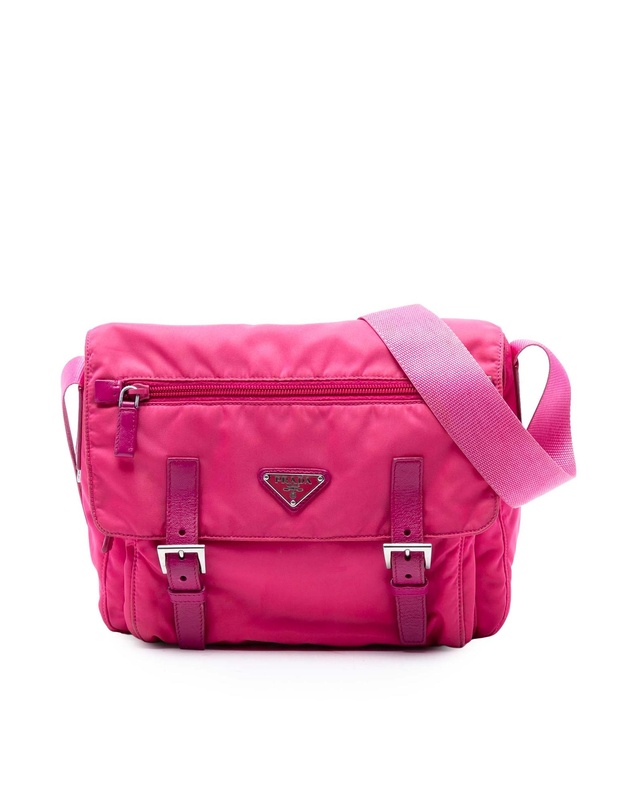 Pre-Loved by Azura Reborn - Pre-Loved Tessuto Zip Double Buckle Messenger Bag