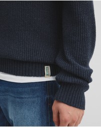 Country Road - Workwear Australian Cotton Funnel Neck Knit