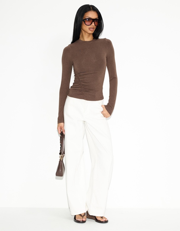 Dazie - Quinn Ruched Long Sleeve Top