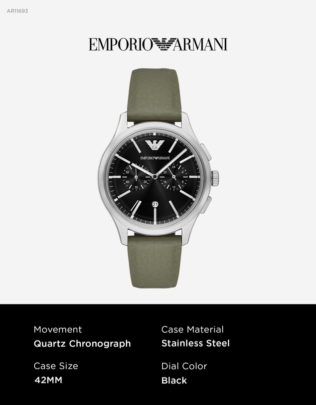 Emporio Armani - Green Chronograph Watch