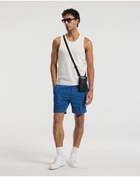 Calibre - Washed Linen Shorts Indigo