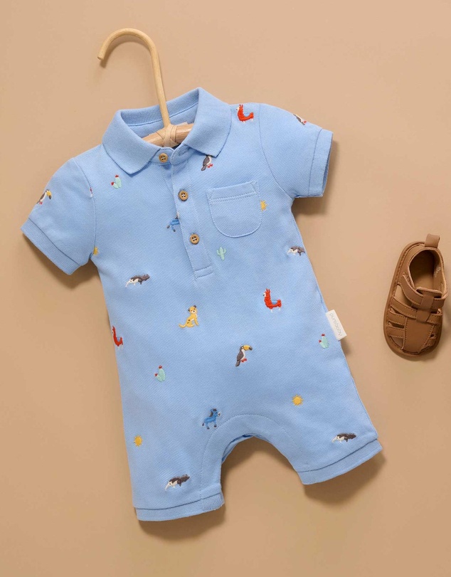 Purebaby - Polo Growsuit -Kids-Babies