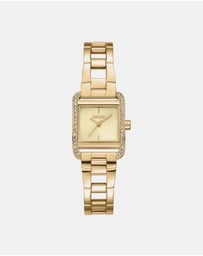 DKNY - Mini Gold 21x27mm Womens Watch + Gold Bracelet