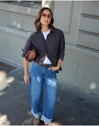 Ceres Life - Frannie Cuffed Barrel Jean