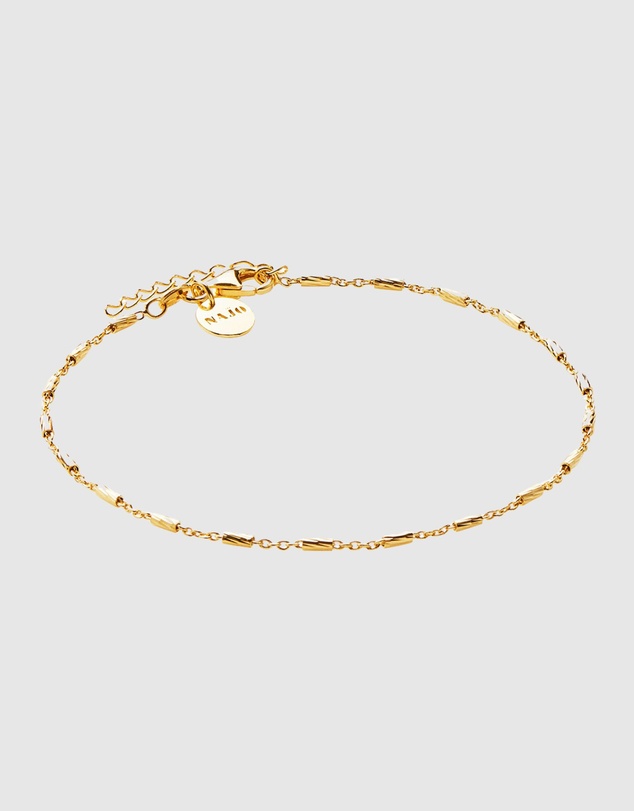 Najo - Equilibrium Yellow Gold Chain Anklet (23cm + 3cm ext)