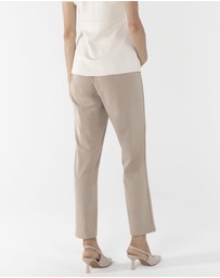 Angel Maternity - Donna High Waist Maternity Work Pants in Beige