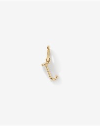 Michael Hill - Diamond Letter J Initial Pendant in 10kt Yellow Gold