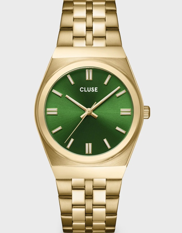 Cluse - Retro 70's Forest Green/Gold Link