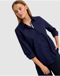 Oxford - Ariel Tape Trim Cotton Shirt