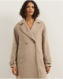 Atmos&Here - Layla Wool Blend Double Breasted Coat