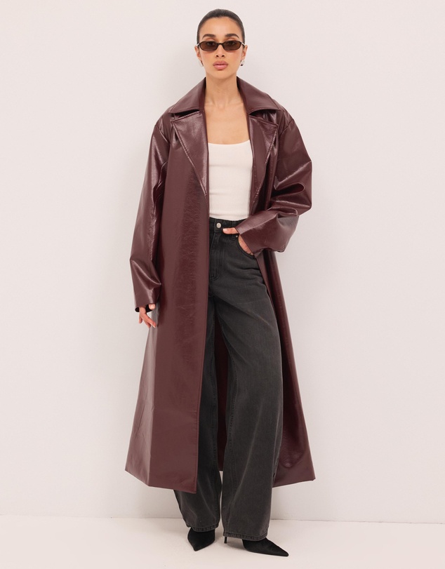 Calli - Nicholas Leather Look Trench Coat