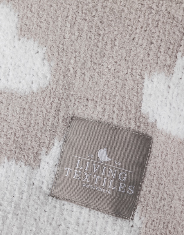 Living Textiles - Chenille Blanket - Grey Clouds