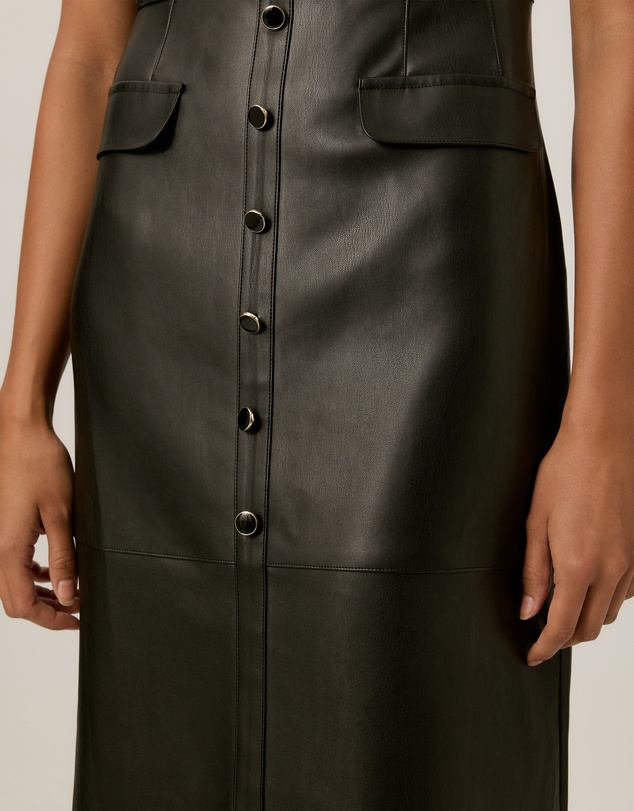 Tussah - Cameron Leather Look Midi Dress