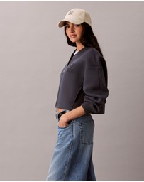 Calvin Klein Jeans - Smooth Cropped Relaxed Bomber Jacket