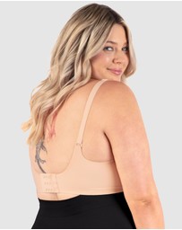 B Free Intimate Apparel - Invisible Mesh Maternity & Nursing Padded Bra (C-D-DD-E-F-G) Cup