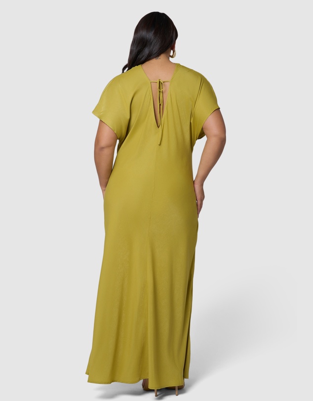 Pink Dusk by Curve Project - Afterglow Satin Midi Dress