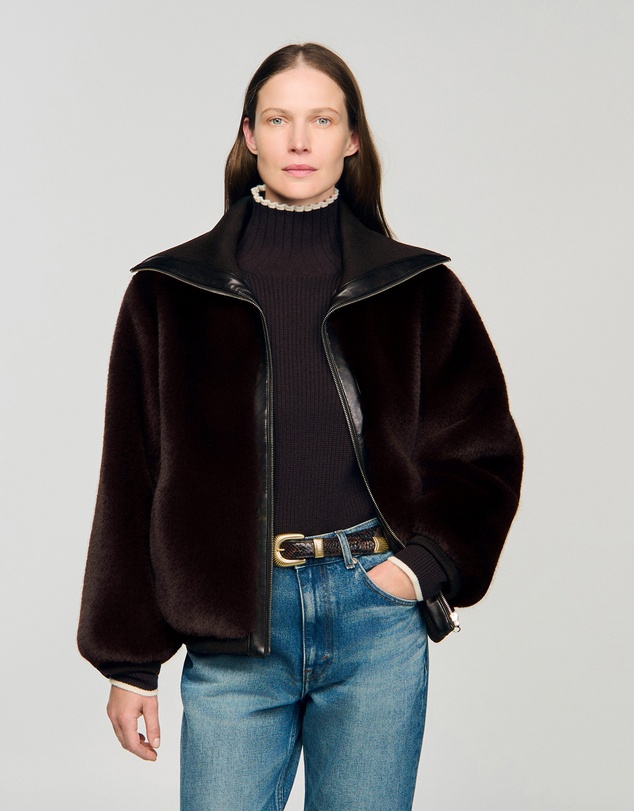 Sandro - Blake Faux Fur Coat
