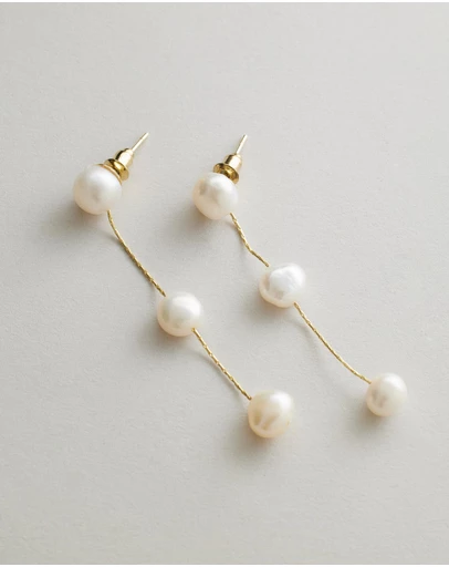 Moira Hughes - The White Label - The Alice Pearl Drop Earrings