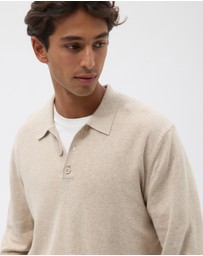 AERE - Premium Linen Blend Relaxed Knit Polo
