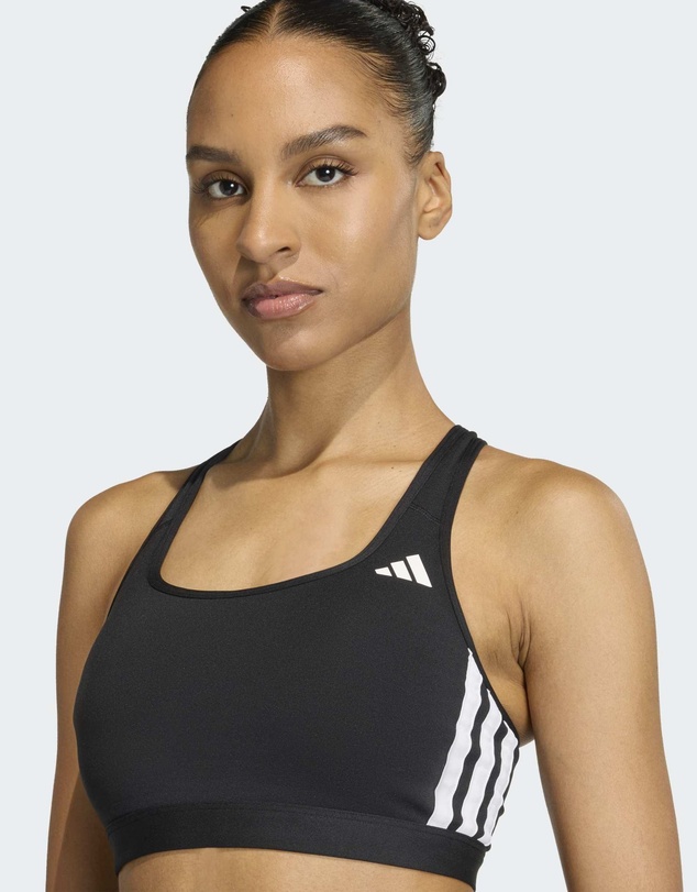 adidas Performance - Optime Essentials Workout 3-Stripes Medium Support Bra Womens