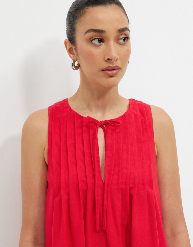 Calli - Shannon Cotton Linen Blend Mini Dress