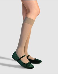 Rollie - Mary Jane Velvet Flat
