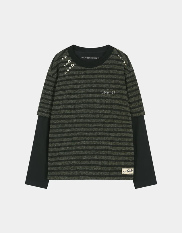 Andersson Bell - Studded Stripe Layered Sweater
