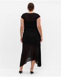 City Chic - Plus sizeBrie Lace Knit Top - black