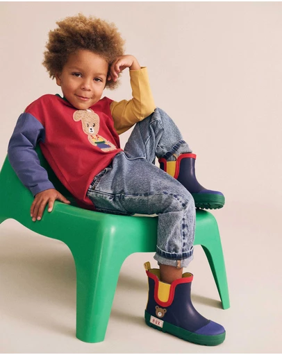 Huxbaby - Colour Block Bunny Top - Babies-Kids