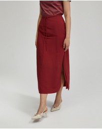 Oxford - Rose Linen Blend Skirt