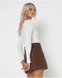 Lost in Lunar  - Poppy Ribbed Top