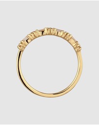 Elli Jewelry - Ring Topaz 925 Sterling Silver Gold-Plated