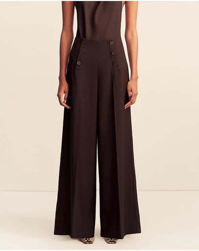 Shona Joy - Asher Button Wide Leg Pants