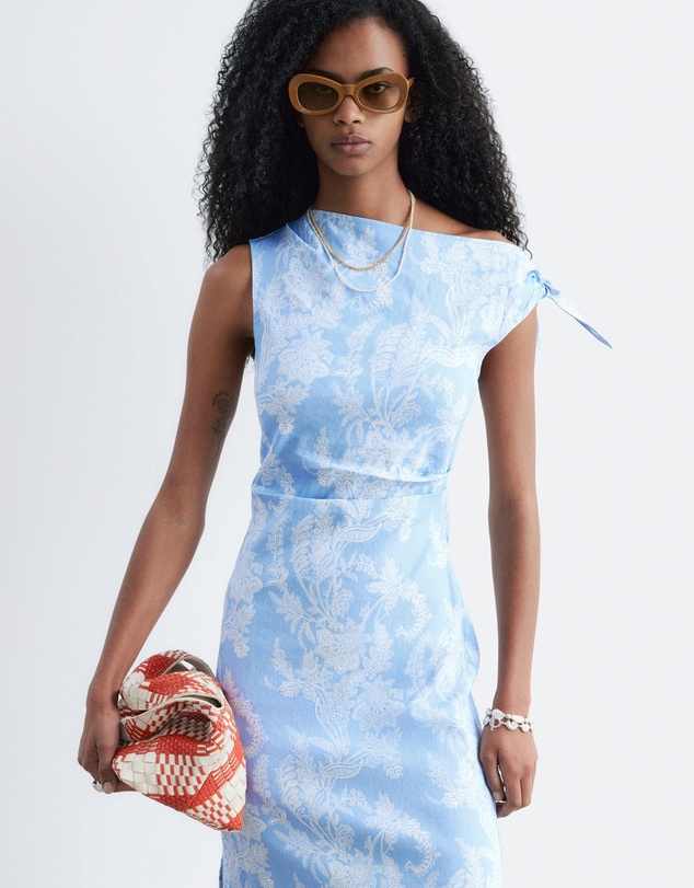 & Other Stories - Asymmetric Paisley Midi Dress