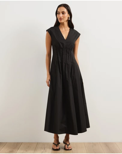 Atmos&Here - Lara Pintuck Midi Dress