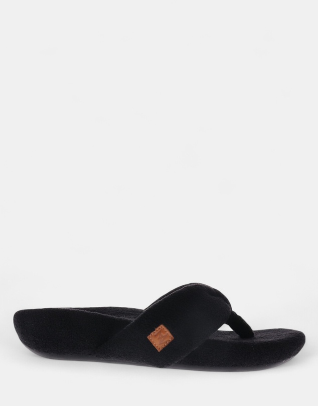 Mia Vita - Cozy Toe Post Slipper - Black