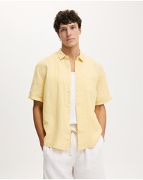 Cotton On - Relaxed Linen Short Sleeve Shirt