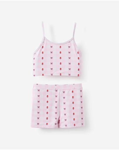 BALLET PINKFLORAL GINGHAM