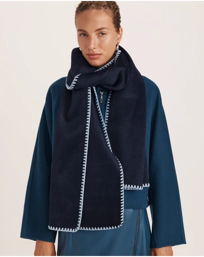 SABA - Kayla Contrast Stitch Scarf