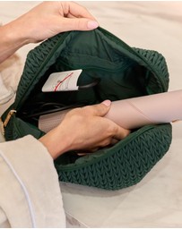 Sky Gazer - Luxe Quilted Make-Up & Toiletry Bag Set (Hunter Green)