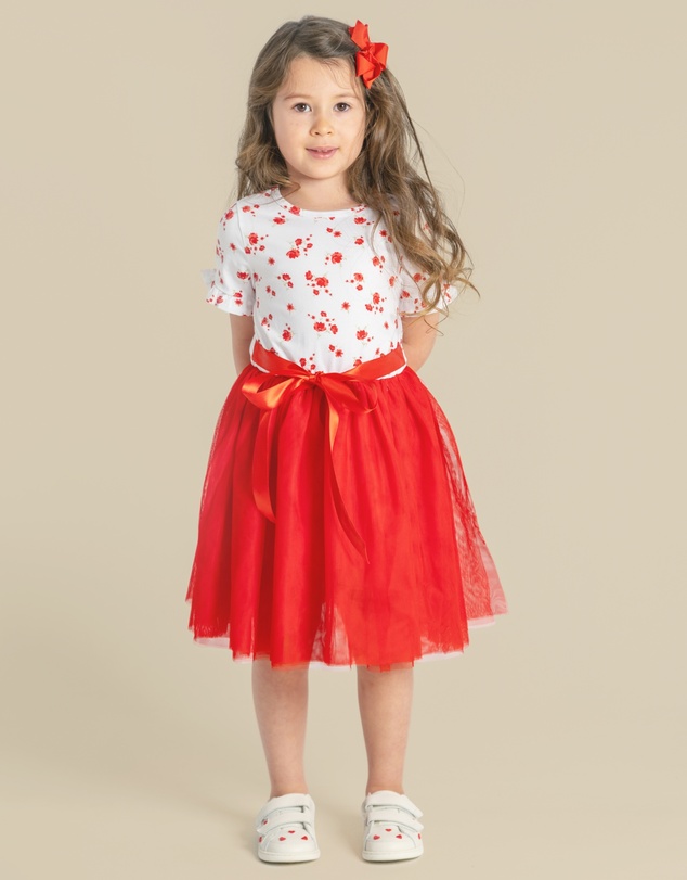 Designer Kidz - Alyssa Floral S/S Tutu Dress