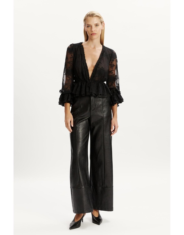 Bardot - Natoli Embroidered Mesh Blouse