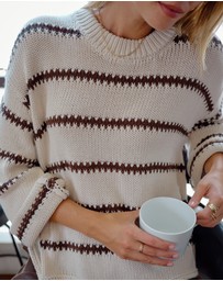 Ceres Life - Lila Oversized Knit Crew