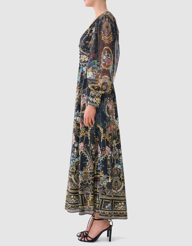 Camilla - Shaped Waistband Dress With Gathered Sleeves