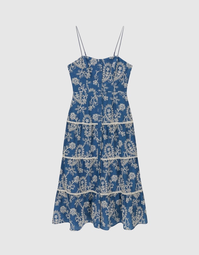 GUESS - Short Sleeve Evelyn Midi Dress