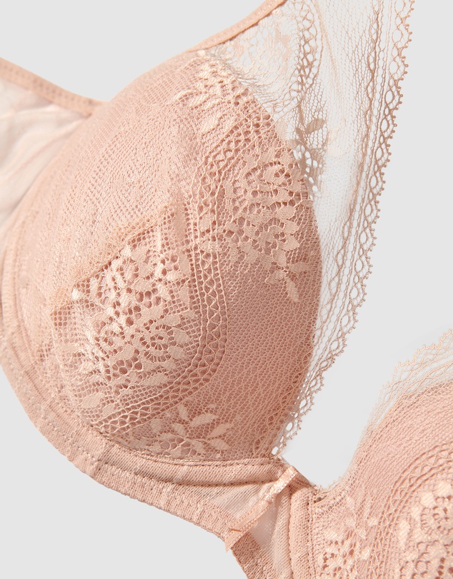 Passionata - Maddie Wired Padded Plunge Bra With Lace