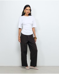AERE - Mara Gathered Waist Top
