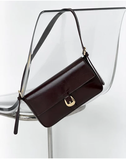Morgan & Taylor - Faith Shoulder Handbag in Chocolate Brown